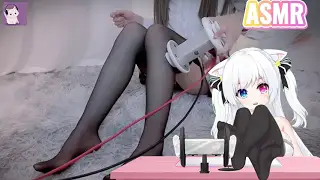ASMR 黑丝摩擦 喘息 舔耳朵 Stocking Scratching & Ear Eating & Sniffing Neko Girlfriend 3Dio 【Noyeon VTuber】-ASMRPU