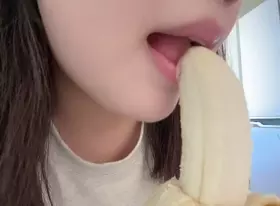 _夜猫子_舔舐香蕉-ASMRPU