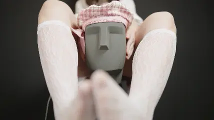 ASMR_亭子ww_白色蕾丝袜_头部抚摸真人玩偶的心跳_ASMR-ASMRPU