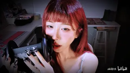 ASMR_Aki秋水_近距离跟你贴贴视觉触发_口水画_prprpr-ASMRPU